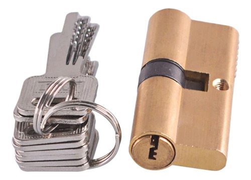 Cilindro Puerta Blindada Multi Anclaje 90mm Leva Centrada Bronce