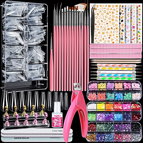 Kit De Uñas Postizas Acrílicas Suministros Para Uñas Postiza
