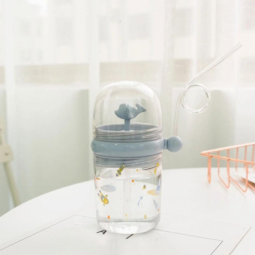 Vaso De Agua Para Bebé De 260 Ml Con Pajita A Prueba De