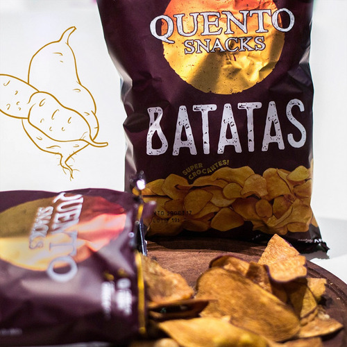 Imagen 3 de 10 de Batatas Fritas Quento Snacks Pack X6