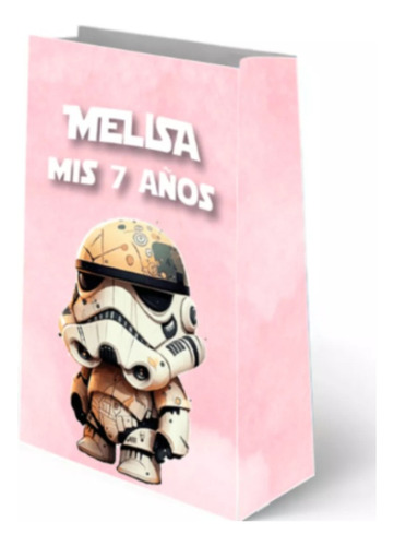Starwars - Bolsitas Golosineras X10unidades Rosa - Grande