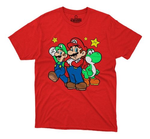 Playera Super Mario Bros Team Luigi Yoshi Nintend0