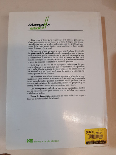 Evaluación Guía Práctica Para Profesores - Terry D. Tenbrink (Usado)