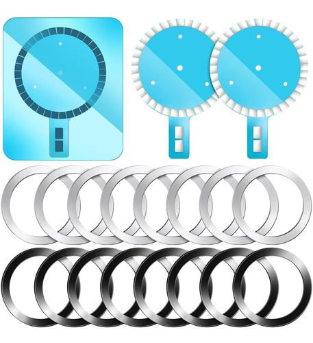 16 Pcs Magnetic Wireless Charger Car Metal Rings Para 2