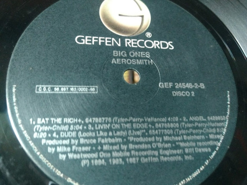 Lp Duplo Aerosmith - Big Ones (1994) Com Encartes (Usado)