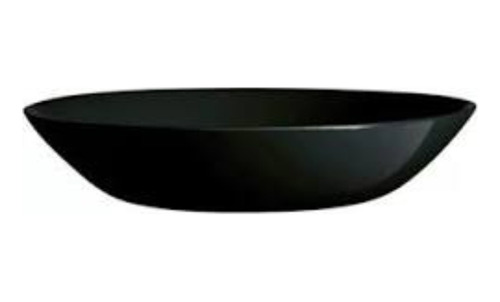 Plato Hondo Vidrio Templado - Negro