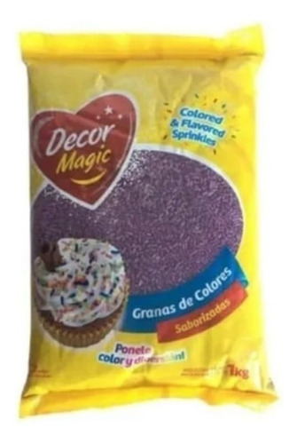 Grana Decormagic Violeta X1kg - Cotillón Waf