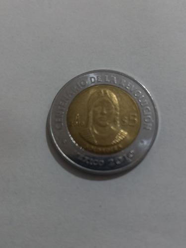 Moneda De 5 La Soldadera Centenario De La Revolucion (Usado)
