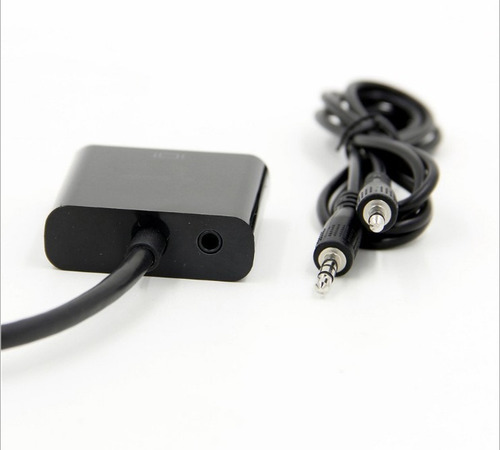 De Conversor Hd 1080p Hdmi A Vga + Cable De Audio De 3,5 Mm