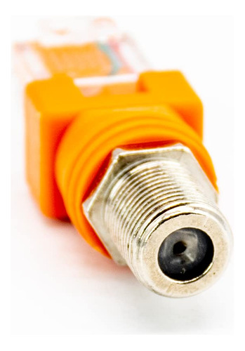 Conector Adaptador Coaxial Rj45 A F Hembra A Macho Acoplador