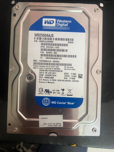 Disco Duro Western Digital  250gb 100% Funcional