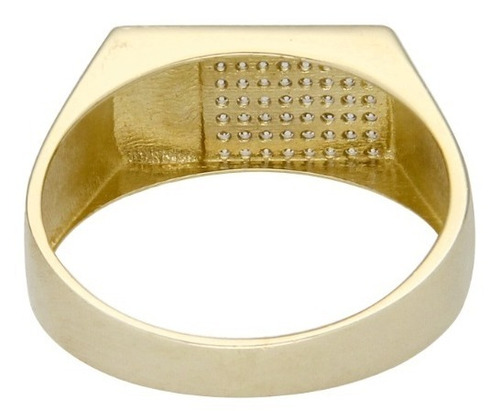 Imagen 2 de 5 de Anillo De Circonia Y Greca 10k, 3.9 Gramos.