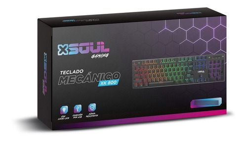 Teclado Mecanico Gamer Retroiluminado Luz Led Kit Ck104 Blue