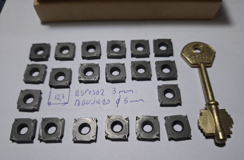 Pastillas Insertos Widias Cuadradas 20 Unidades (Usado)