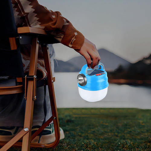 Lanterna Solar Para Acampamento, Luz Led Recarregável Para