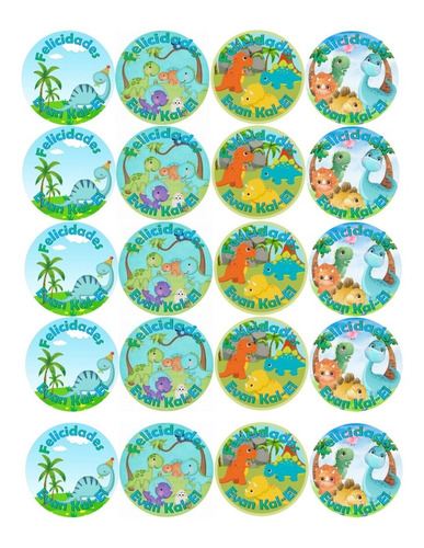 2 Obleas P/pastel Y 50 Toppers Cupcakes Personaje A Elegir