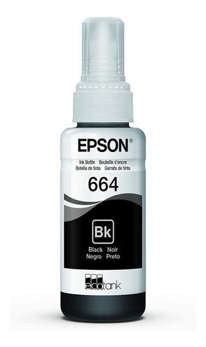 Botella De Tinta Epson T664 Negro L110 L120 L200 L210