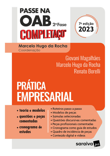 Passe Na Oab 2ª Fase - Fgv - Prática Empresarial - 7ª Edição 2023, De Giovani Magalhães. Editora Saraiva Jur, Capa Mole Em Português