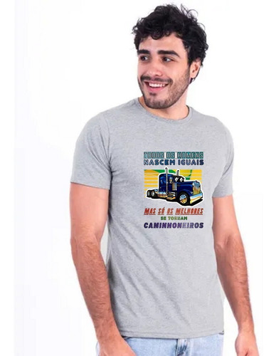 Imagem 1 de 5 de Camiseta Para Caminhoneiro - Todos Os Homens Nascem Iguais
