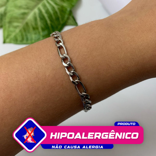 Pulseira Masculina Grumet Elo 3x1 A Prova D'água Aço Inox