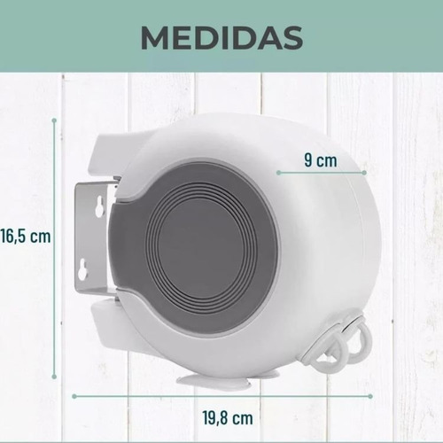 Tendedero Telescópico Doble Línea 13m Giratorio
