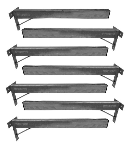 Kit 7 Suportes Para Instalação De Pias Mão Francesa 55cm