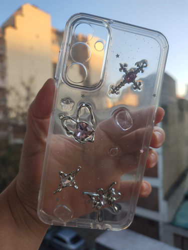 Funda Charms Apliques Brillo Para Sam A12 A15 A16 A36 A56 A15