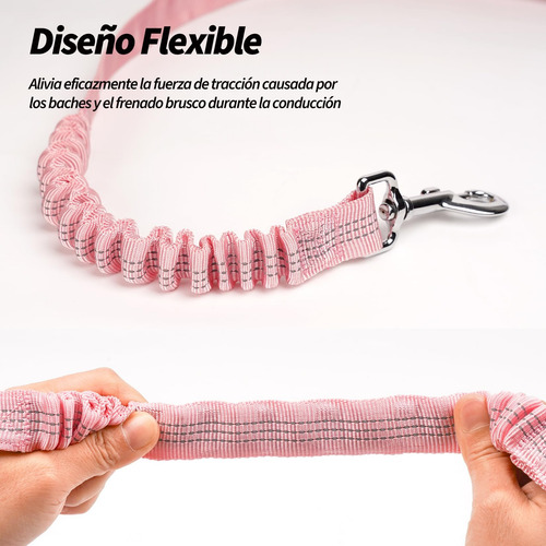 Arnés De Coche Para Perro, Elástico Y Ajustable De 2 Piezas