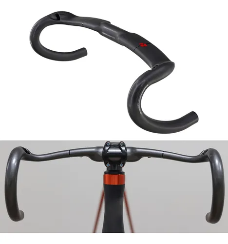 Manillar De Carbono Para Bicicleta De Ruta, Diseño 380 Mm