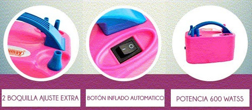 Inflador Globos Eléctrico 2 Inyectores / Hogardirecto
