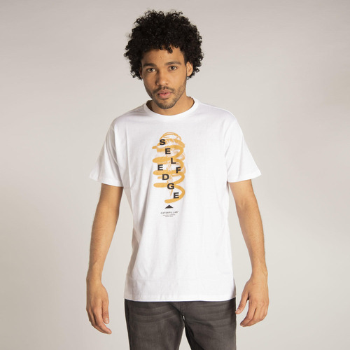 Polera M/c Hombre Self Edge Spring Tee Blanco Cat