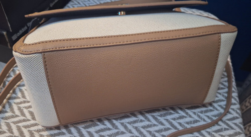 Bolso Tommy Hilfiger Beige Simulando Tul Oro Marrón Claro