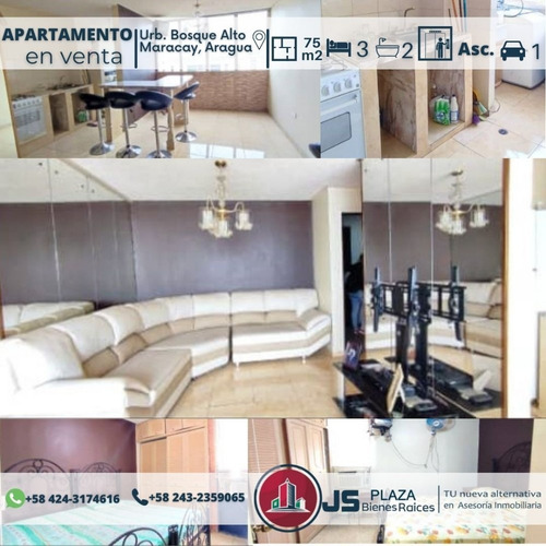 Imagen 2 de 6 de Bosque Alto Apto En Venta Piso Medio 04243174616