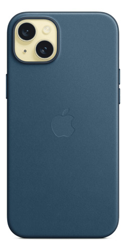 Case Tecido Finewoven Magsafe iPhone 15 Plus Azul Pacífico
