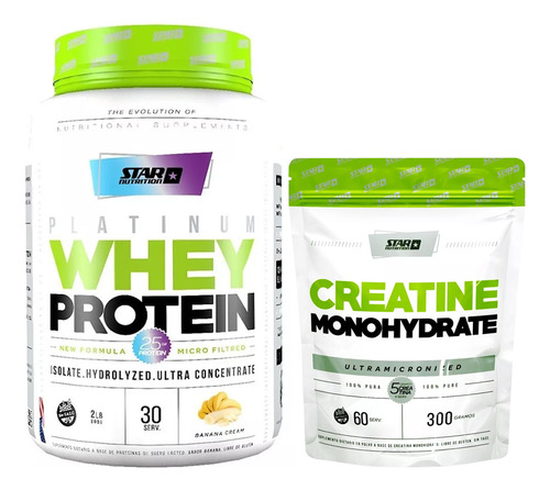 Star Nutrition Whey Protein 2lb + Creatina Monohidrato 300gr