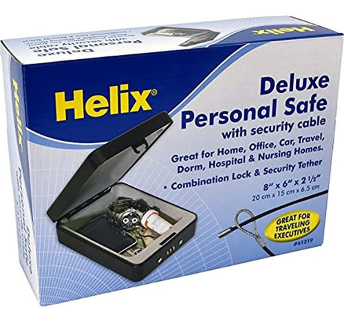 Caja Fuerte Personal Helix Deluxe Con Traba Y Correa, Constr