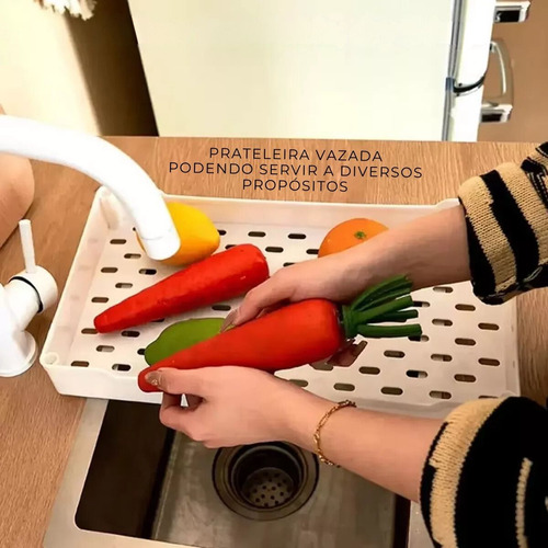 Organizador Móvel 4 Prateleiras P/ Diversos Itens C/ Rodinha