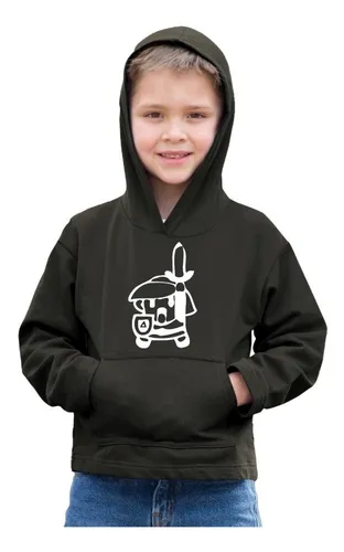 Sudadera Infantil Negra Divertida De Silueta De Link Zelda