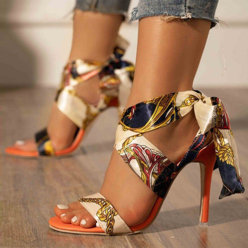 R Sandal Para Mujer, Tacones Altos, Modernos, De Verano, Cab