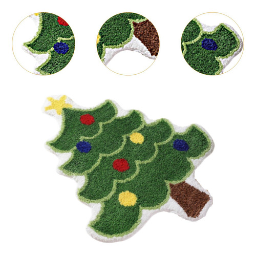 2 Alfombra De Árbol De Navidad Nórdica Antideslizante