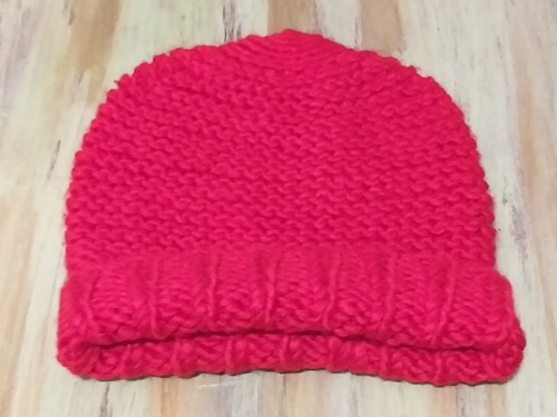 Gorro De Lana Rojo Tejido Grueso, Suave, Nórdico 