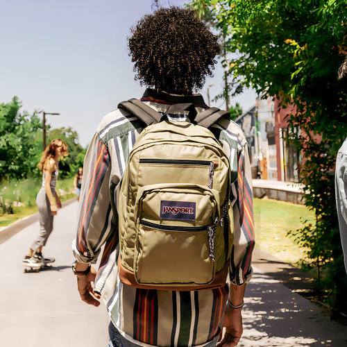 Mochila Jansport Cool Mauve Haze com estojo para laptop