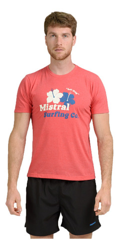 Remera Estampada Y Bordada Moda Hombre Mistral 10105-7