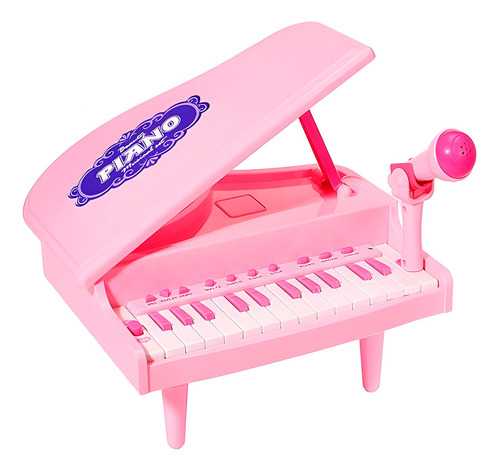 Piano Rosa Para Niñas 24 Teclas - Juguete Musical Educativo