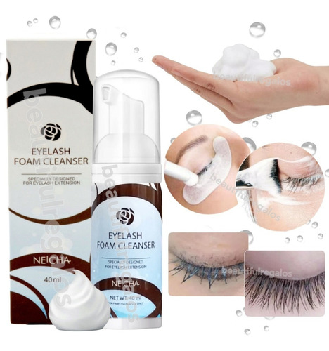 Eyelash Shampoo Neicha Espuma Para Extension De Pestaña 40ml