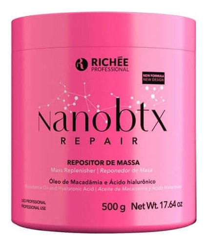 Richée Nano Btx Repair - Repositor De Massa 500g
