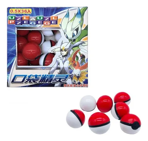 36 Piezas De Pokeball Y 36 Piezas De Muñecos Originales De P