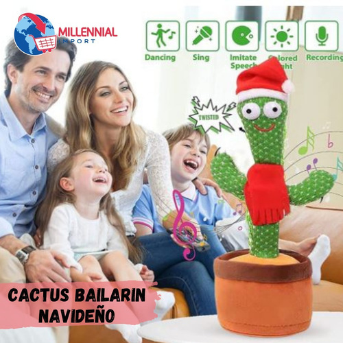 Imagen 3 de 6 de Cactus Bailarin Peluche Canta , Baila Y Repite Para Niños