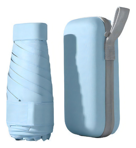 Mini Paraguas De Protección Solar Ultraligero De Color Azul