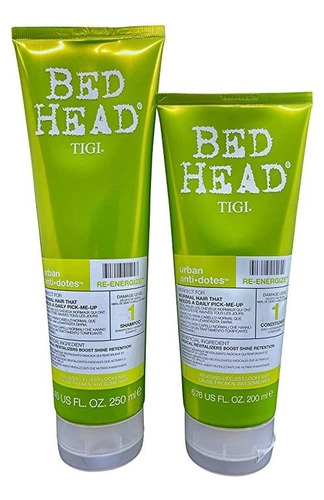 Tigi Bed Head Re-energize Champú 8.45oz + Acondicionador 6.